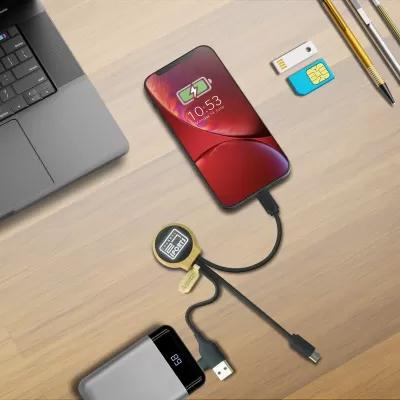 branded Sabre LED Charge Cable, from our range of promotional USB Hubs & Cables