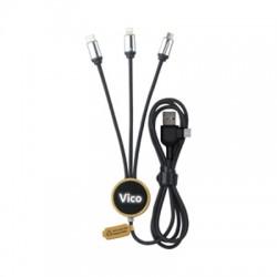 branded Vico LED Charge Cable, from our range of promotional USB Hubs & Cables