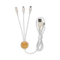 branded Murano Charge Cable - Bamboo, from our range of promotional Phone &amp; Tablet Chargers