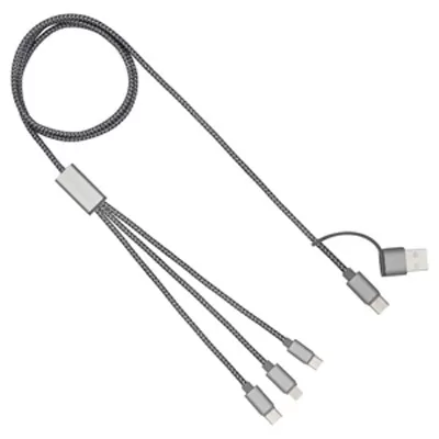 branded Trident 2+ Charge Cable (rPET), from our range of promotional USB Hubs & Cables