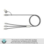 branded Trident 2+ Charge Cable (rPET), from our range of promotional USB Hubs &amp; Cables