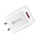 branded Timms Fast USB Wall Charger (QC3.0, 18 Watt), from our range of promotional Phone &amp; Tablet Chargers