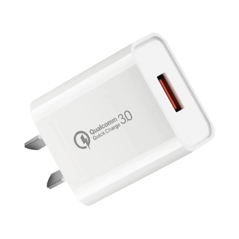 branded Timms Fast USB Wall Charger (QC3.0, 18 Watt), from our range of promotional Phone & Tablet Chargers