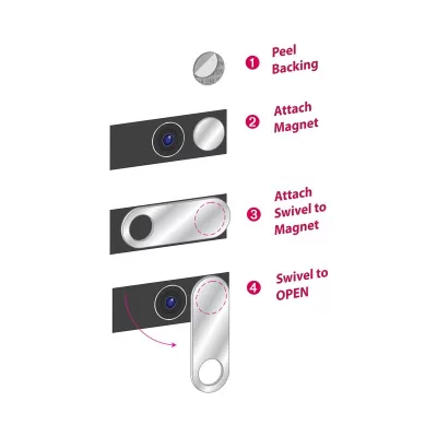 branded WebCam Cover Swivel - Metal, from our range of promotional USB Accessories
