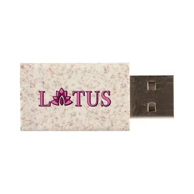 branded USB Data Blocker Eco - Wheat Straw, from our range of promotional USB Accessories
