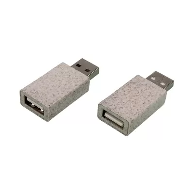 branded USB Data Blocker Eco - Wheat Straw, from our range of promotional USB Accessories