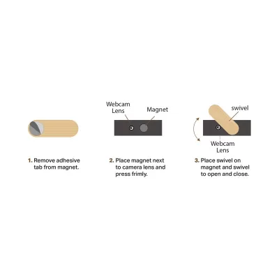 branded Webcam Privacy Pack 2 Bamboo, from our range of promotional USB Accessories