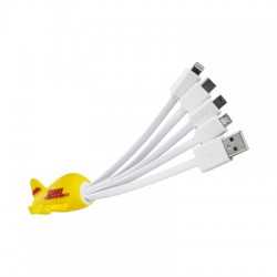 branded Custom Moulded Charge Cable 4n1, from our range of promotional USB Hubs & Cables