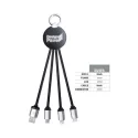 branded Atesso 3n1 Light Up Charge Cable - Round, from our range of promotional USB Hubs &amp; Cables