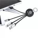 branded Atesso 3n1 Light Up Charge Cable - Round, from our range of promotional USB Hubs &amp; Cables