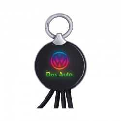 branded Atesso 3n1 Light Up Charge Cable - Round, from our range of promotional USB Hubs & Cables