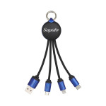 branded Atesso 3n1 Light Up Charge Cable - Round, from our range of promotional USB Hubs &amp; Cables