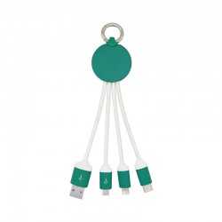 branded Atesso 3n1 Light Up Charge Cable - Round, from our range of promotional USB Hubs & Cables