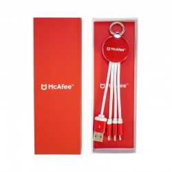 branded Atesso 3n1 Light Up Charge Cable - Round, from our range of promotional USB Hubs & Cables