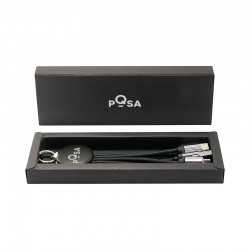 branded Atesso 3n1 Light Up Charge Cable - Round, from our range of promotional USB Hubs & Cables