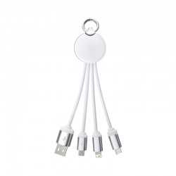 branded Atesso 3n1 Light Up Charge Cable - Round, from our range of promotional USB Hubs & Cables