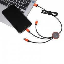 branded Trent 3n1 Light Up Cable - 70 cm, from our range of promotional USB Hubs & Cables