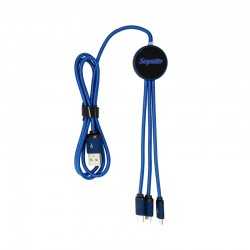 branded Trent 3n1 Light Up Cable - 120 cm, from our range of promotional USB Hubs & Cables