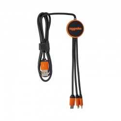 branded Trent 3n1 Light Up Cable - 120 cm, from our range of promotional USB Hubs & Cables