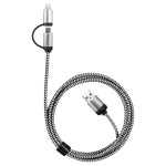branded Milano 2n1 Fabric Charge &amp; Data Cable, from our range of promotional USB Hubs &amp; Cables