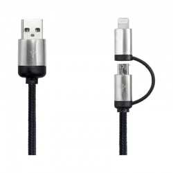 branded Milano 2n1 Fabric Charge & Data Cable, from our range of promotional USB Hubs & Cables