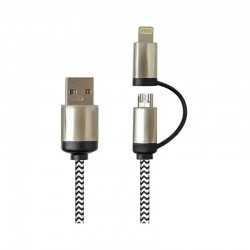 branded Milano 2n1 Fabric Charge & Data Cable, from our range of promotional USB Hubs & Cables