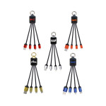 branded Atesso 3n1 Light Up Charge Cable - Rectangle, from our range of promotional USB Hubs &amp; Cables