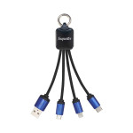 branded Atesso 3n1 Light Up Charge Cable - Rectangle, from our range of promotional USB Hubs &amp; Cables