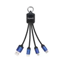 branded Atesso 3n1 Light Up Charge Cable - Rectangle, from our range of promotional USB Hubs &amp; Cables