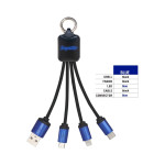 branded Atesso 3n1 Light Up Charge Cable - Rectangle, from our range of promotional USB Hubs &amp; Cables