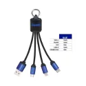 branded Atesso 3n1 Light Up Charge Cable - Rectangle, from our range of promotional USB Hubs &amp; Cables