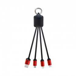 branded Atesso 3n1 Light Up Charge Cable - Rectangle, from our range of promotional USB Hubs & Cables