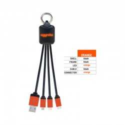 branded Atesso 3n1 Light Up Charge Cable - Rectangle, from our range of promotional USB Hubs & Cables