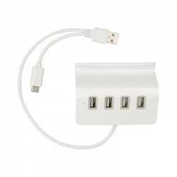 branded Media Hub Stand - USB v2.0 (USB, Type-C), from our range of promotional USB Hubs & Cables