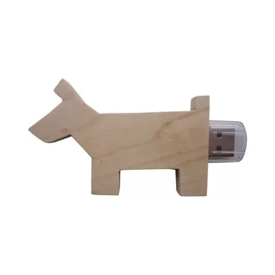 branded Wooden Dog Drive 4GB - 32GB, from our range of promotional Wood & Bamboo Flash Drives