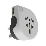 branded World to Australia Travel Adaptor with USB, from our range of promotional USB Accessories