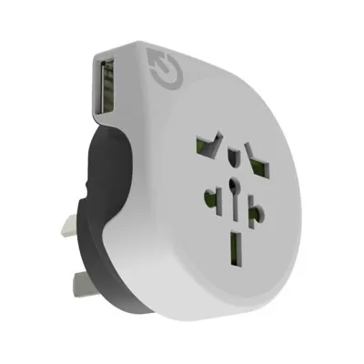 branded World to Australia Travel Adaptor with USB, from our range of promotional USB Accessories