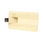 Credit Card Style USB Flash Drives  - Bamboo Credit Card Drive 4GB - 32GB