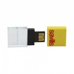 Credit Card Style USB Flash Drives - Moulded 3D Crystal Flash Drive 4GB - 32GB