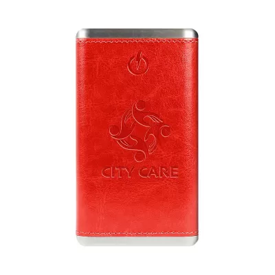 branded Leather 6000 mAh Powerbank, from our range of promotional Power Banks
