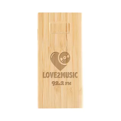 branded Mills Bamboo Power Bank - 10000 mAh, from our range of promotional Power Banks