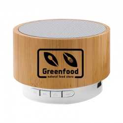 branded Muir Bamboo Bluetooth Speaker, from our range of promotional Speakers