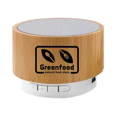 branded Muir Bamboo Bluetooth Speaker, from our range of promotional Speakers