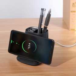 branded Kingston Wireless Charging Desk Organsier , from our range of promotional Phone & Tablet Chargers