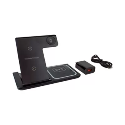 branded Camden 3n1 Fast Wireless Charger with QC3.0 Adapter, from our range of promotional Phone & Tablet Chargers