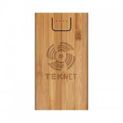 Phone & Tablet Chargers - Jaegers Bamboo Wireless Power Bank - 5000 mAh