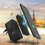 Phone &amp; Tablet Chargers - Portici Travel Adaptor with Fast Wireless Charger