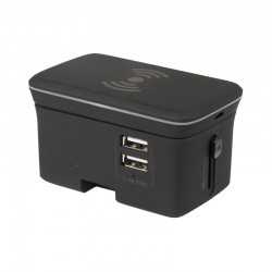 Phone & Tablet Chargers - Portici Travel Adaptor with Fast Wireless Charger