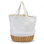 Cotton &amp; Calico Tote Bags - Keepsake Wicker Tote Bag