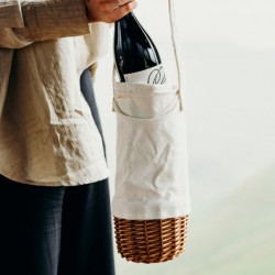branded Keepsake Wicker Wine Carrier, from our range of promotional Wine Holders & Carriers